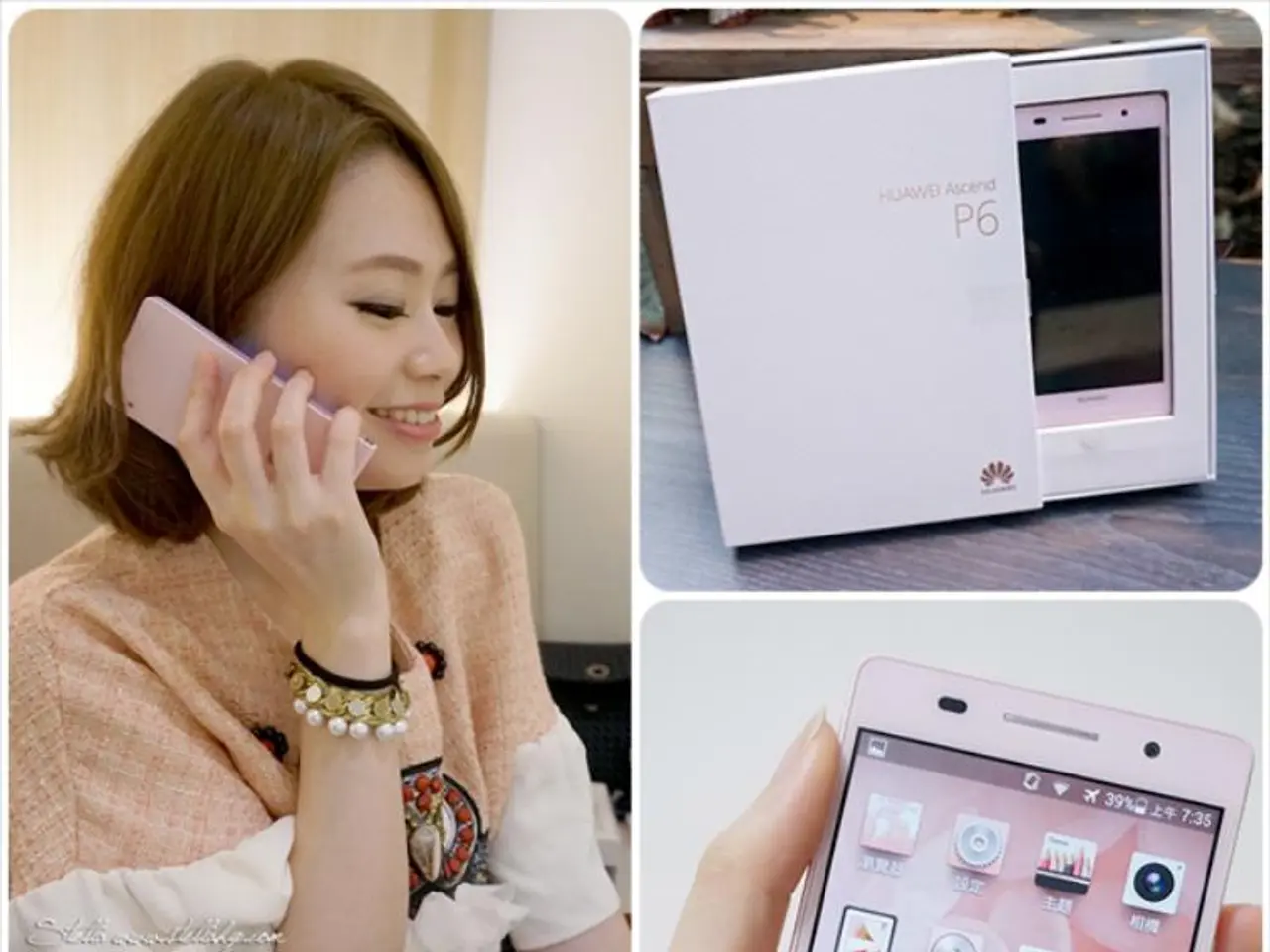 there are 4 images. at the left top there is a person talking in the phone. below that there is...